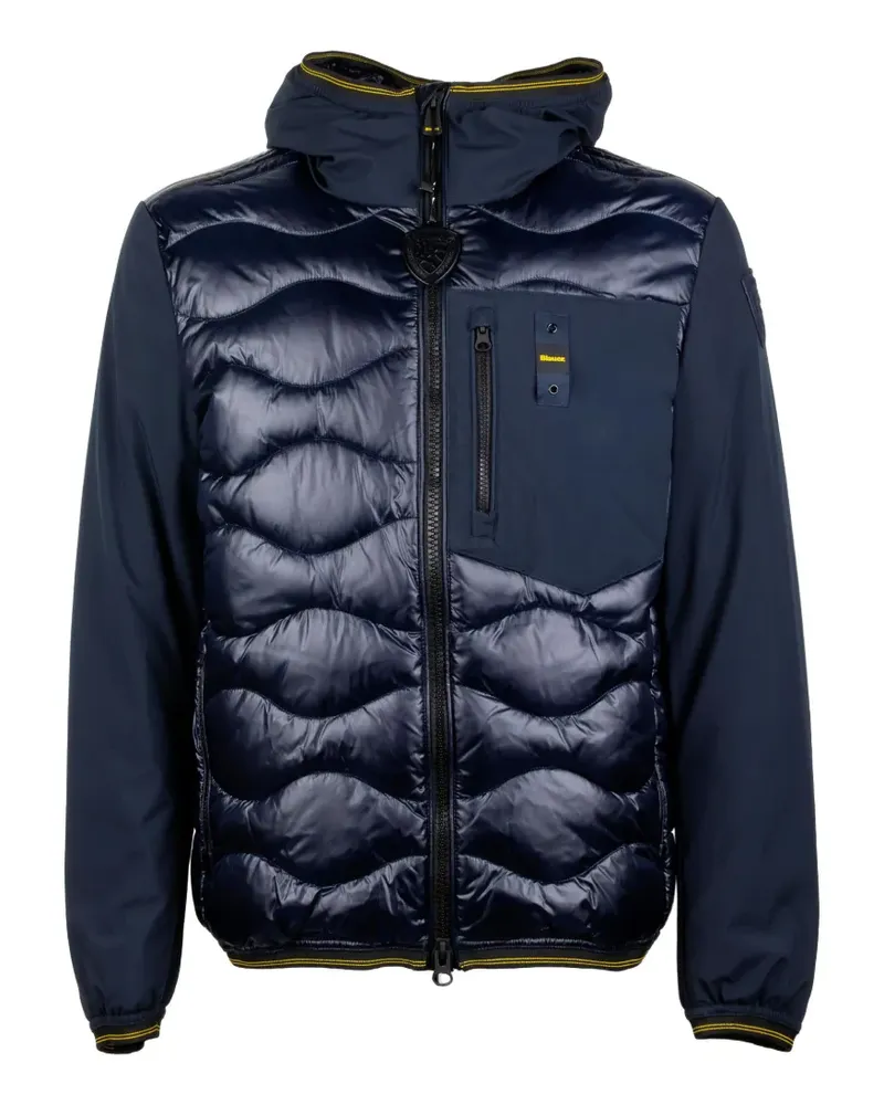 Blauer quilted hooded jacket Blau