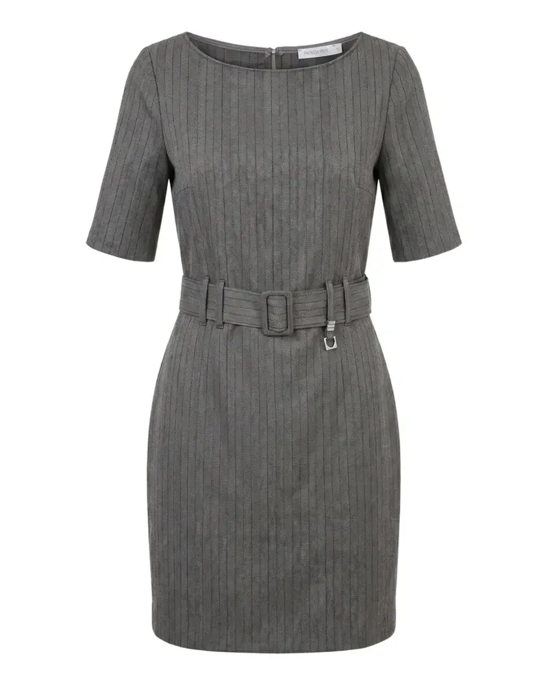 Patrizia Pepe belted pinstripe dress - Grau Grau