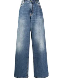 Roberto Cavalli Weite High-Rise-Jeans Blau