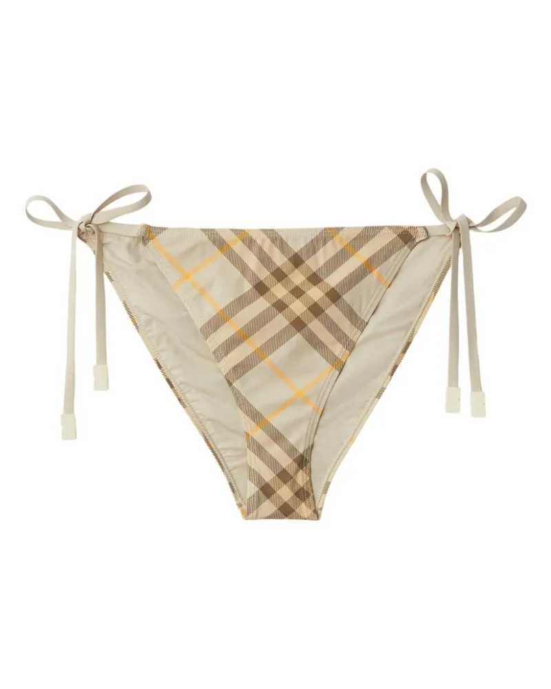 Burberry Kariertes Bikinihöschen - Nude Nude