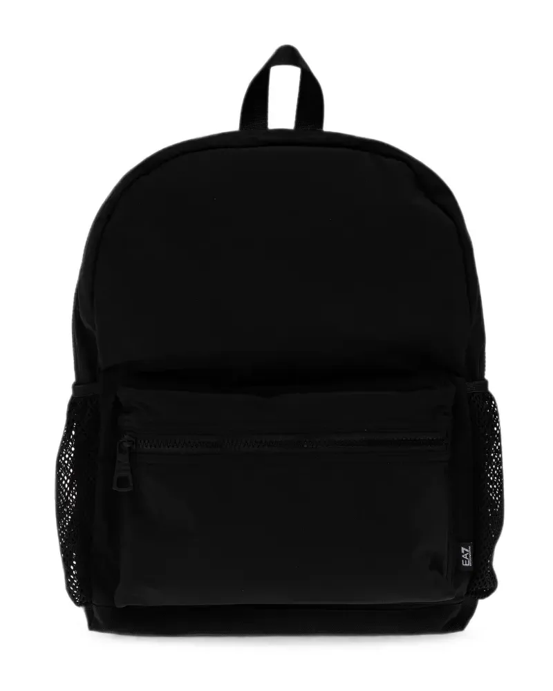 EA7 logo-tape zip-fastening backpack - Schwarz Schwarz