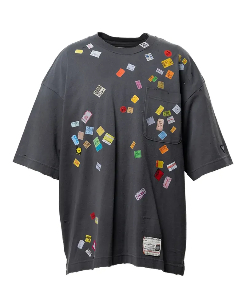 MIHARAYASUHIRO T-Shirt im Distressed-Look - Schwarz Schwarz