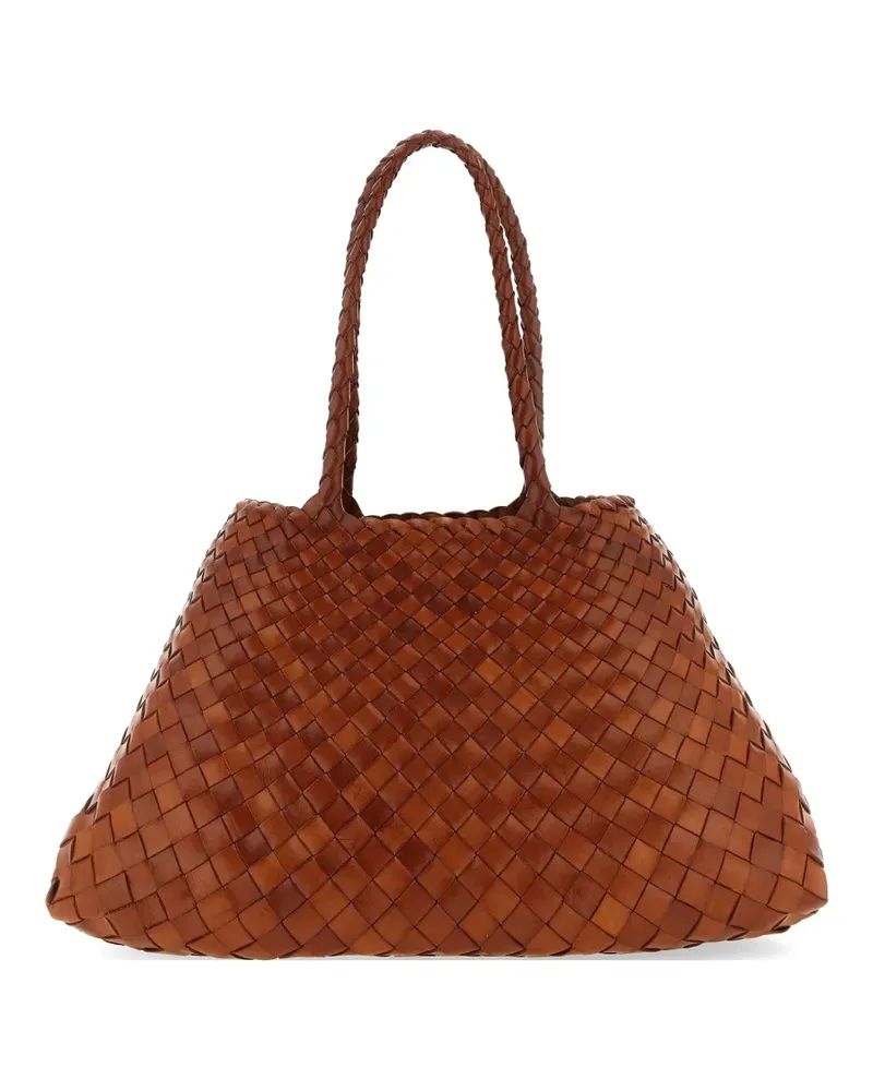 Dragon Diffusion Santa Croce woven-leather tote bag - Braun Braun