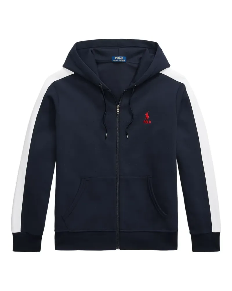 Ralph Lauren side-stripe logo-embroidered hoodie - Blau Blau