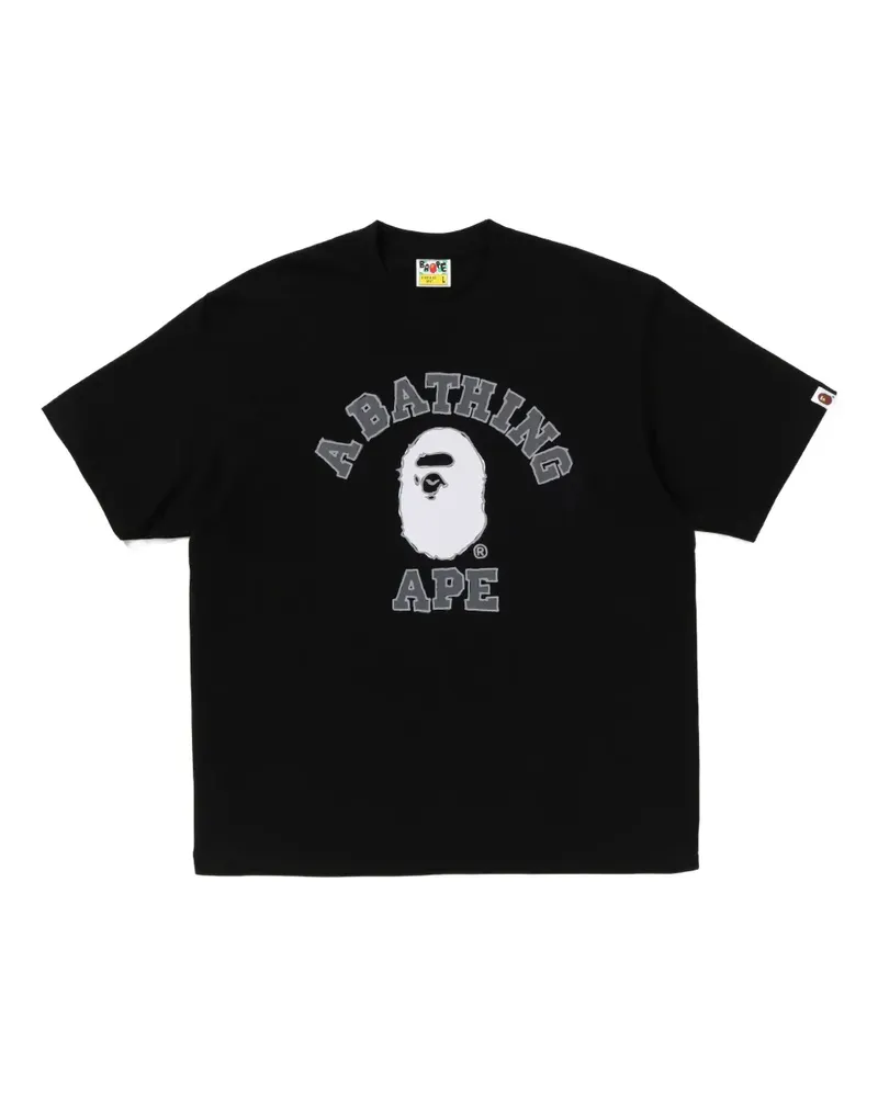 BAPE T-Shirt mit Logo-Print - Schwarz Schwarz