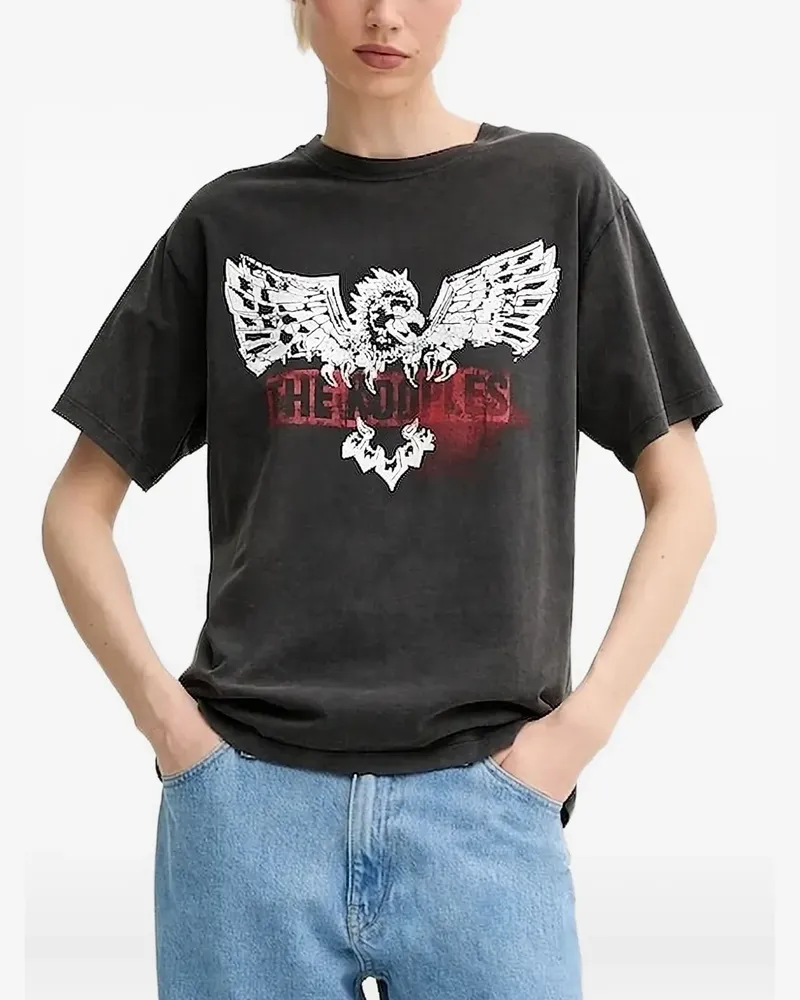 The Kooples T-Shirt mit Adler-Print - Grau Grau