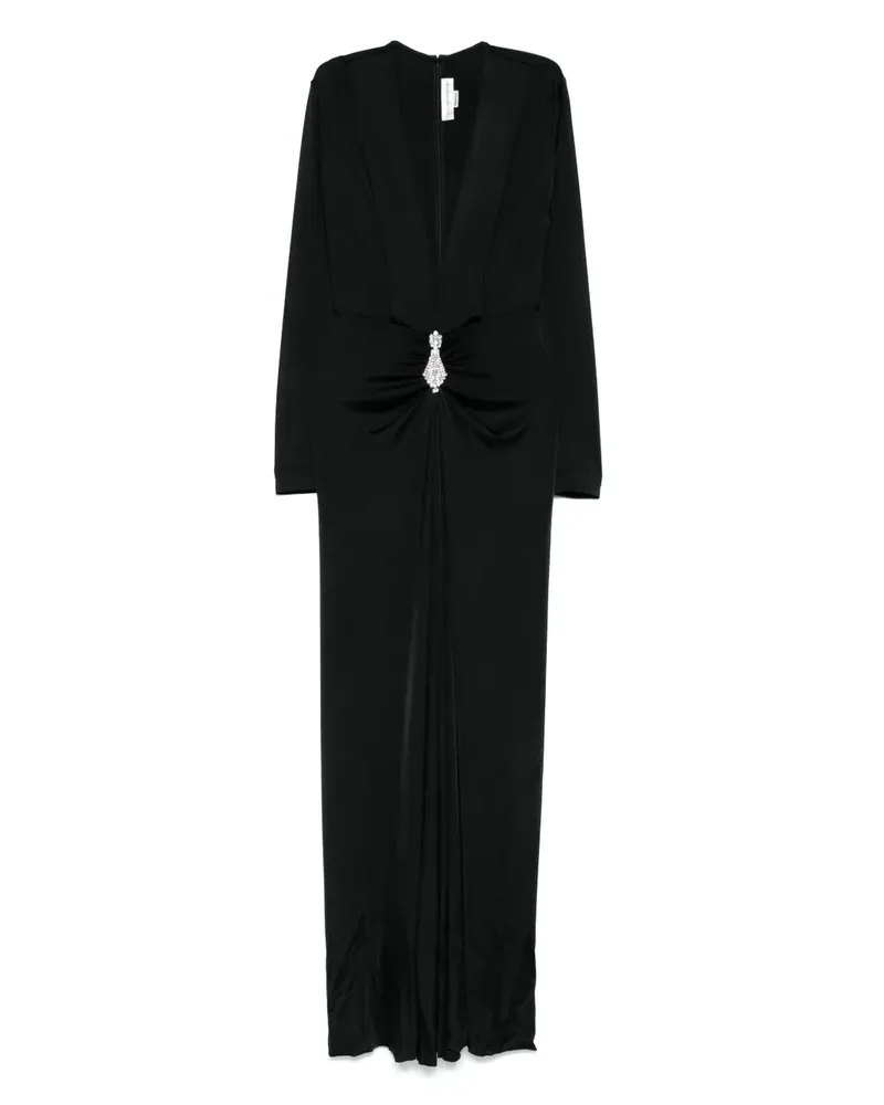 Victoria Beckham Langärmeliges Maxikleid - Schwarz Schwarz
