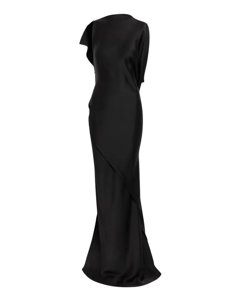 Victoria Beckham Kyra asymmetric ruffled maxi dress - Schwarz Schwarz