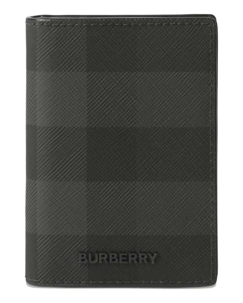 Burberry Check folding card case - Schwarz Schwarz