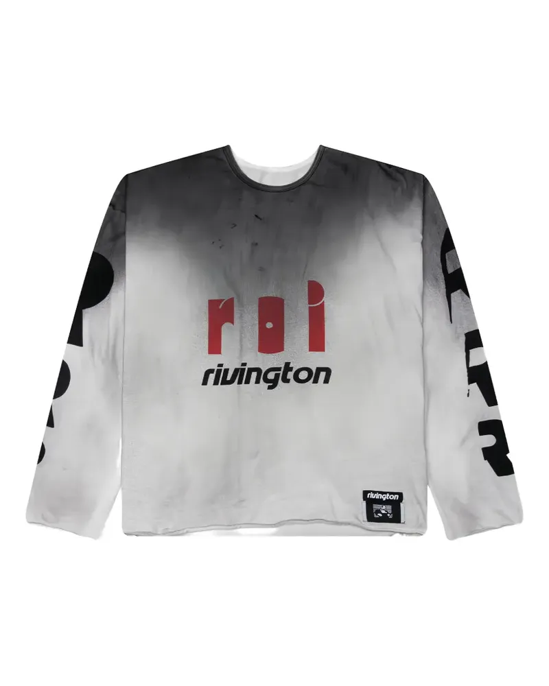 RRR123 Amor Roi Enemy T-Shirt mit Farbverlauf - Weiß Weiß