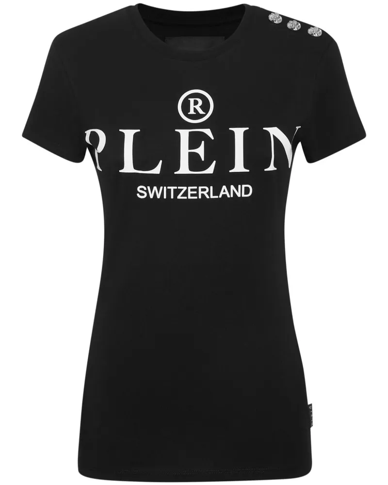 Philipp Plein T-Shirt mit Logo-Print - Schwarz Schwarz