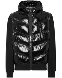 Philipp Plein Gefütterte Jacke mit Logo-Applikation Schwarz