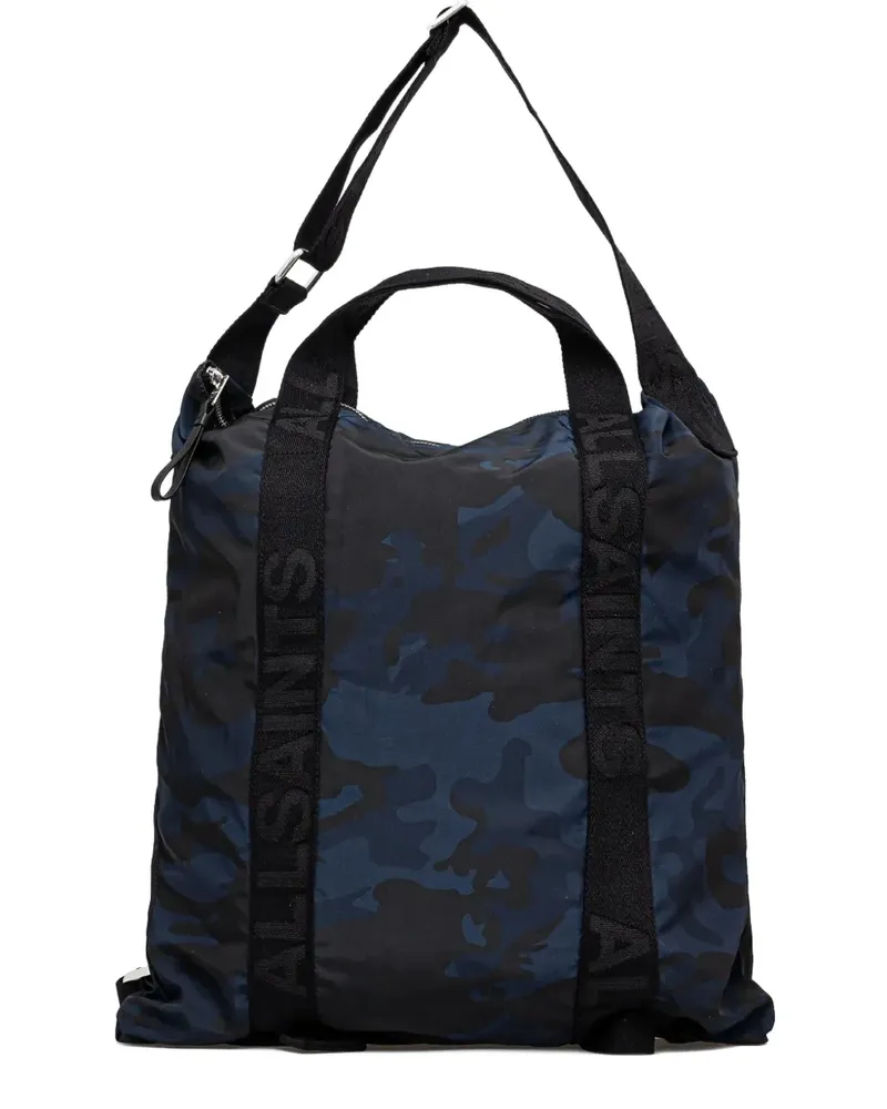 AllSaints Shopper mit Camouflage-Print - Blau Blau