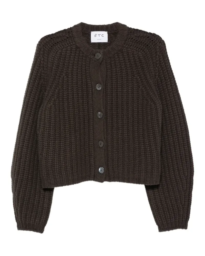 FTC Cashmere Grob gestrickter Cardigan - Braun Braun
