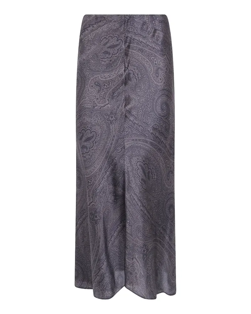 Etro Midirock mit Paisley-Print - Violett Violett