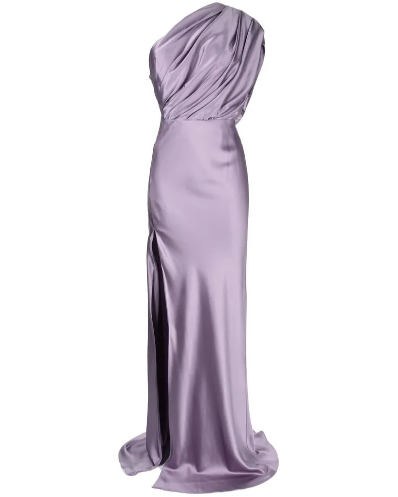 mason by michelle mason Drapierte One-Shoulder-Robe - Violett Violett