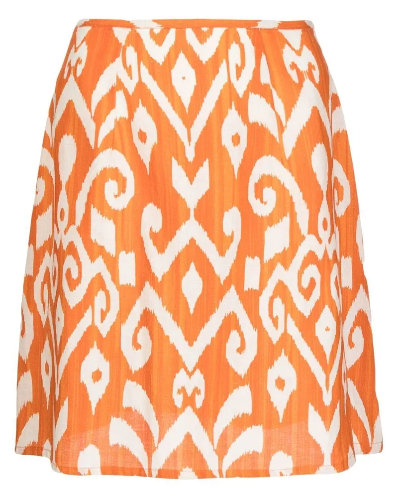 Bambah Minirock mit geometrischem Print Orange