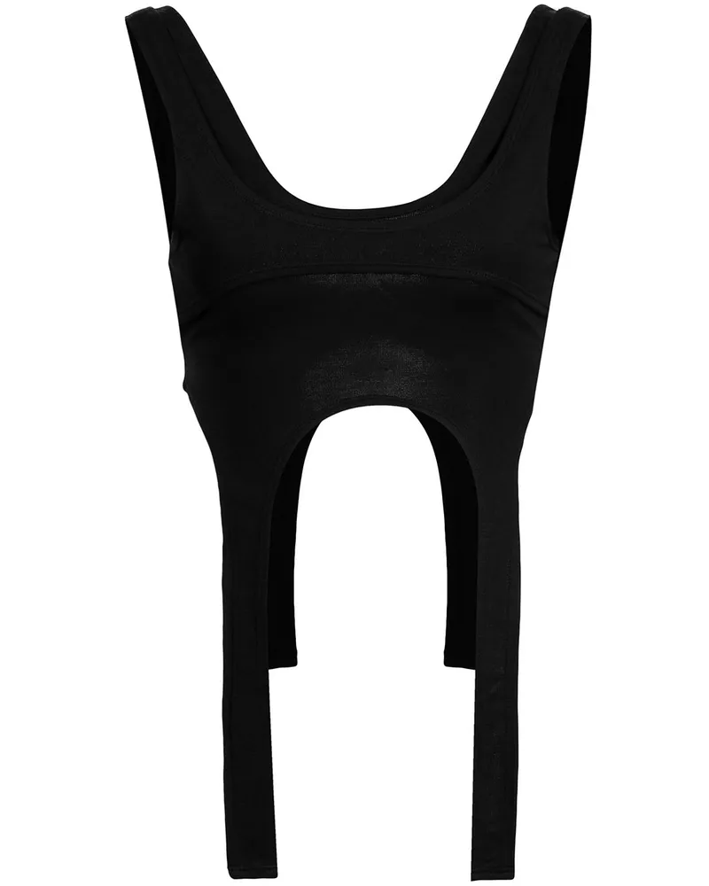 Heliot Emil Cropped-Top mit U-Ausschnitt - Schwarz Schwarz