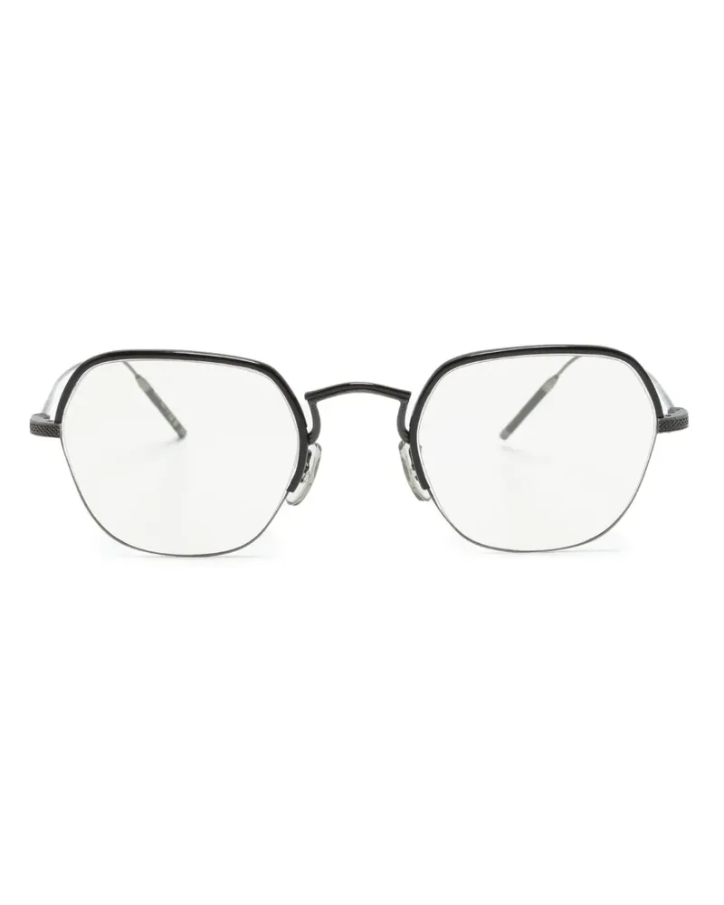Oliver Peoples TK-7 Brille mit geometrischem Gestell - Schwarz Schwarz