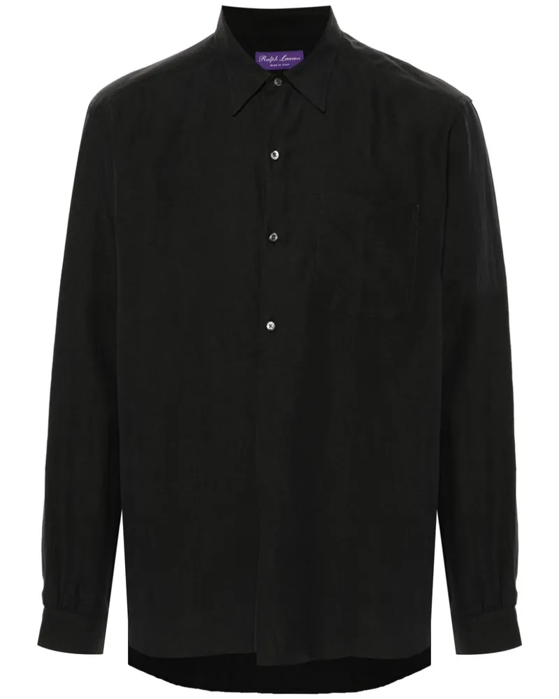 Ralph Lauren Hemd mit spitzem Kragen - Schwarz Schwarz