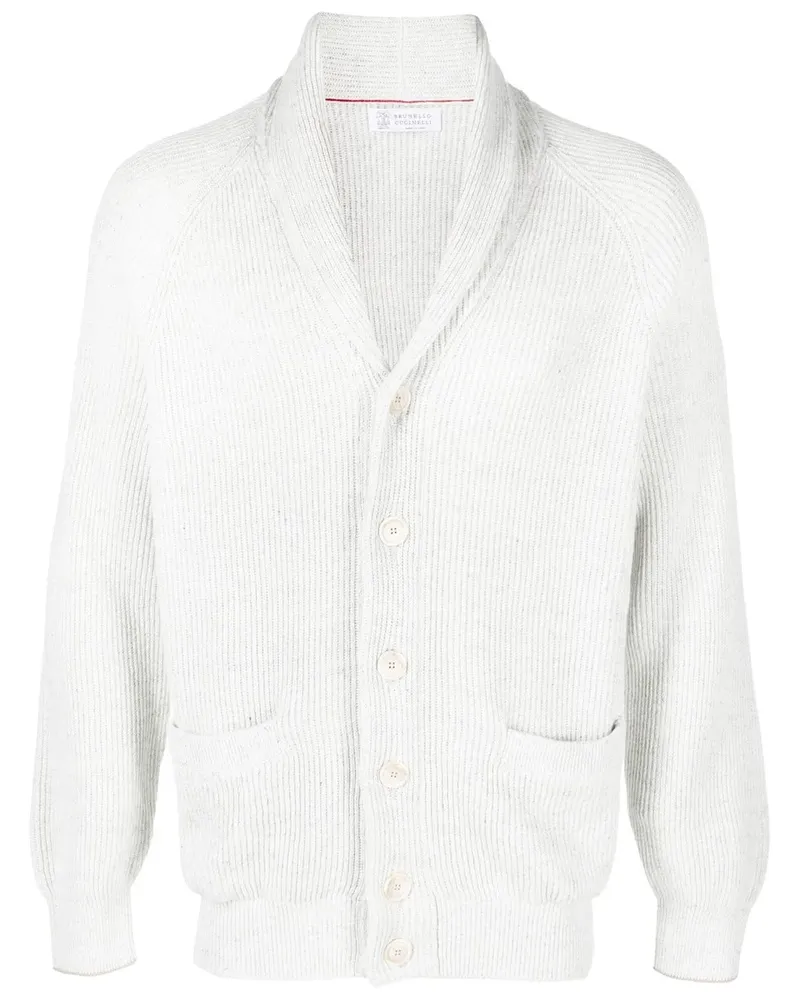 Brunello Cucinelli Cardigan mit Schalkragen - Grau Grau