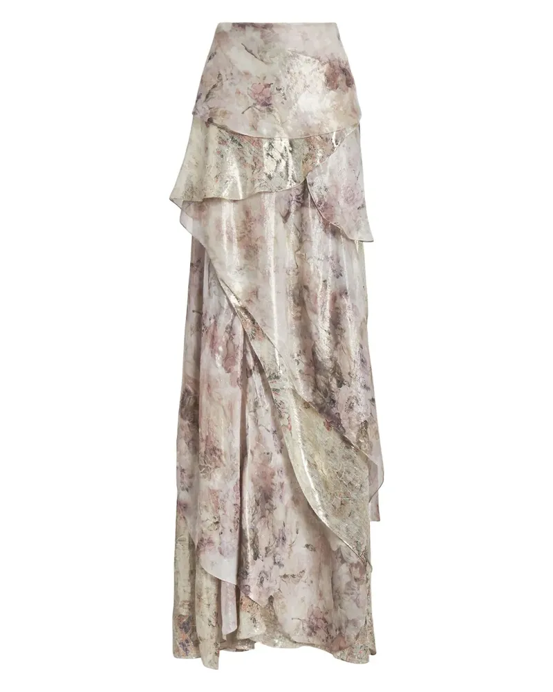 Ralph Lauren ruffled floral skirt - Nude Nude