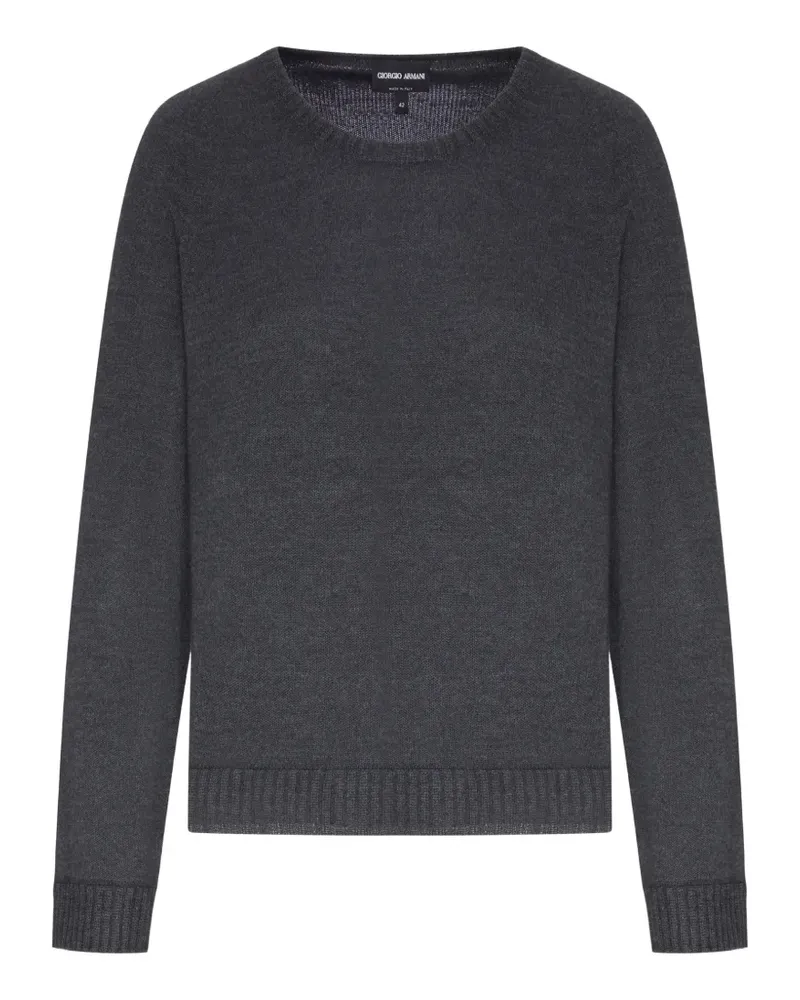 Giorgio Armani Fein gestrickter Kaschmirpullover - Grau Grau
