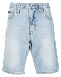 Philipp Plein Knielange Jeans-Shorts Blau