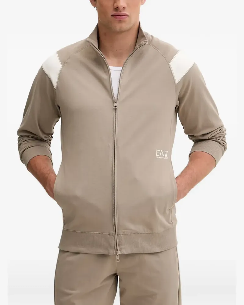 EA7 contrast-panel tracksuit - Nude Nude