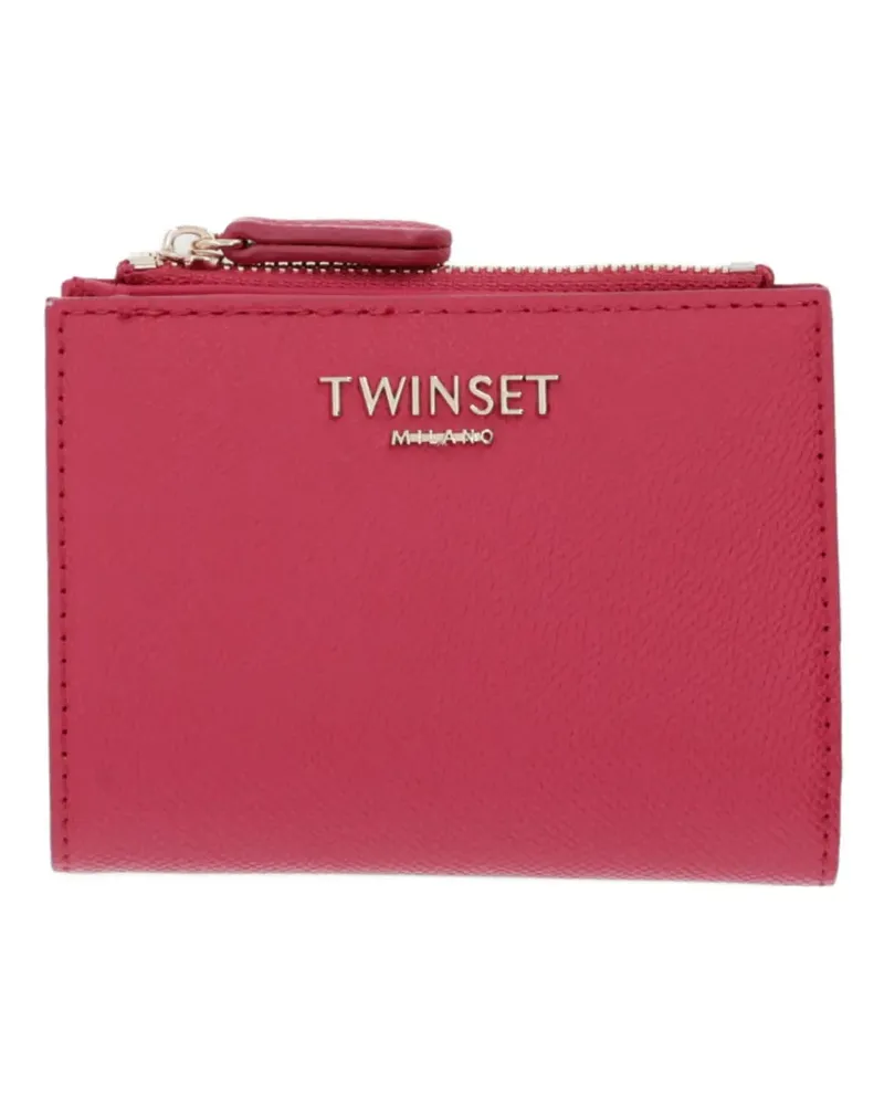 Twin-Set logo-plaque bifold wallet - Rosa Rosa