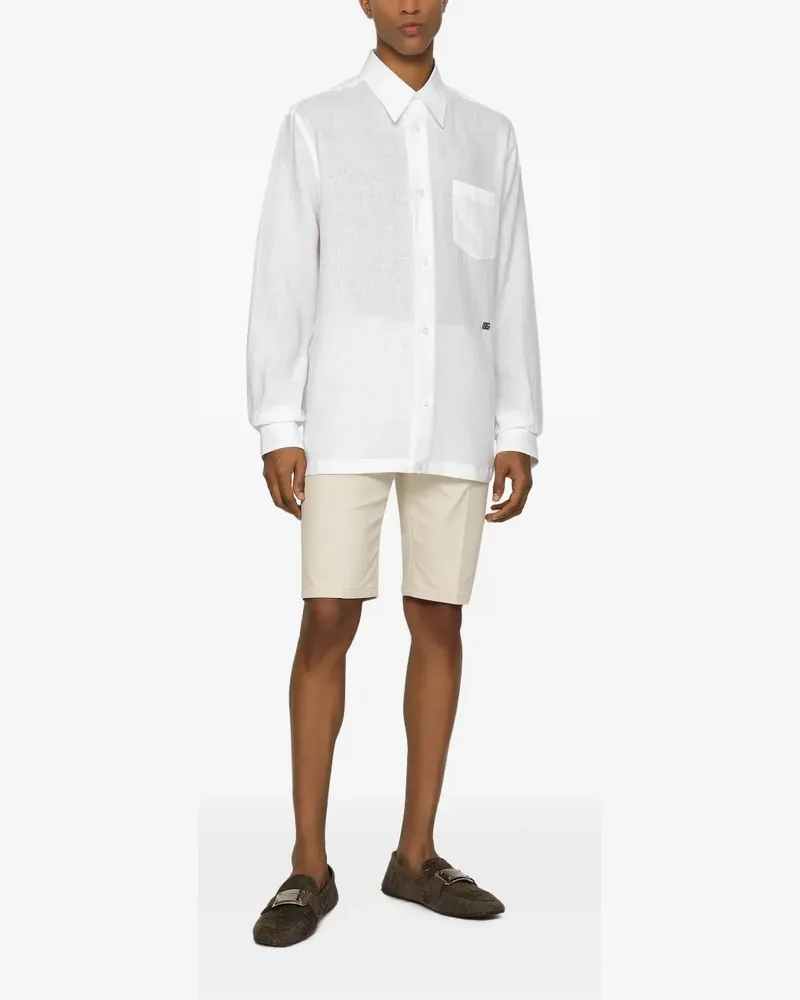 Dolce & Gabbana Hemd mit Logo - Weiß Weiß