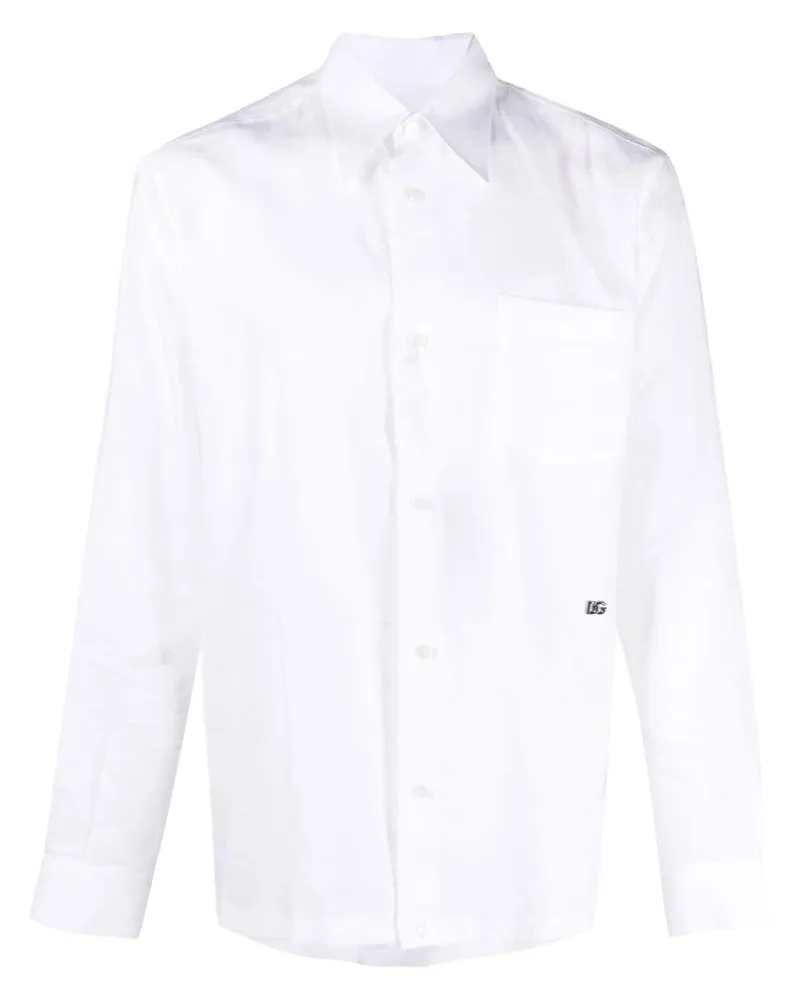 Dolce & Gabbana Hemd mit Logo - Weiß Weiß