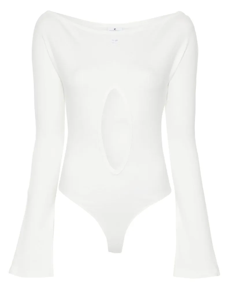 Courrèges Body mit Cut-Outs Weiß