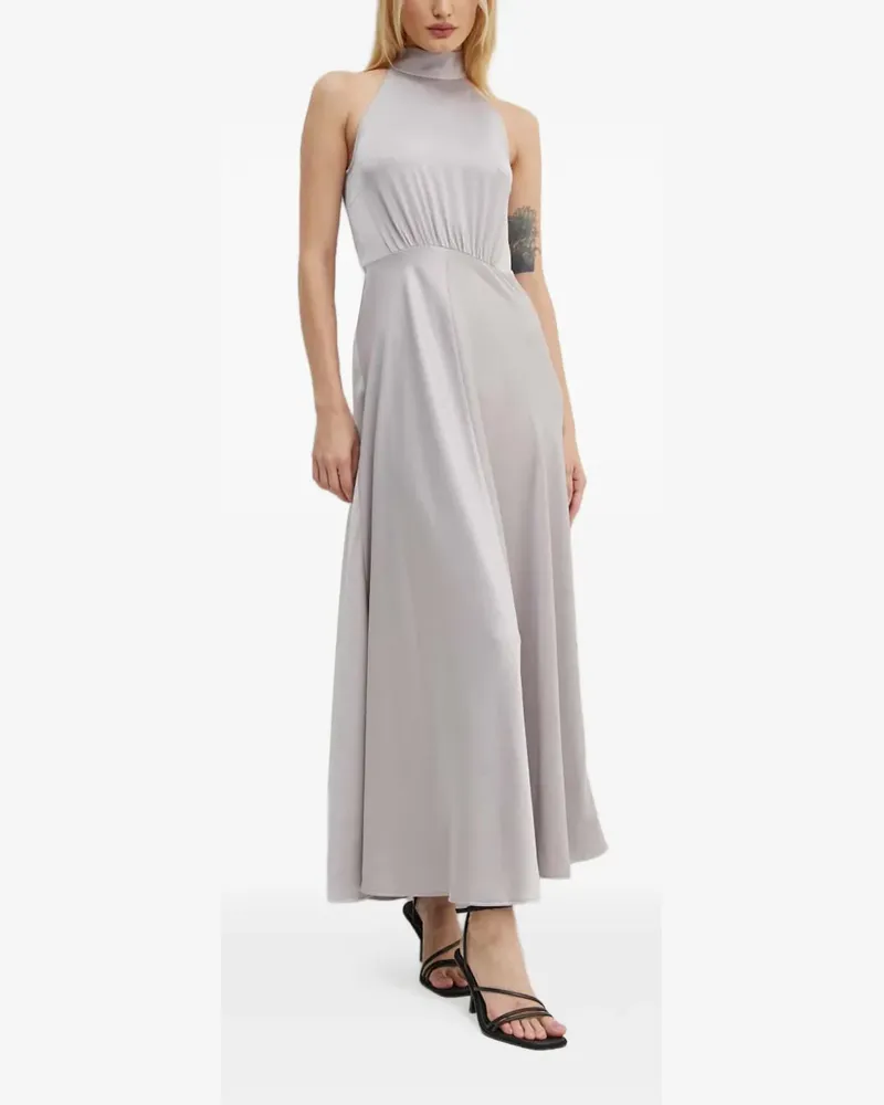 Samsøe & Samsøe Rheo bow halterneck dress - Grau Grau