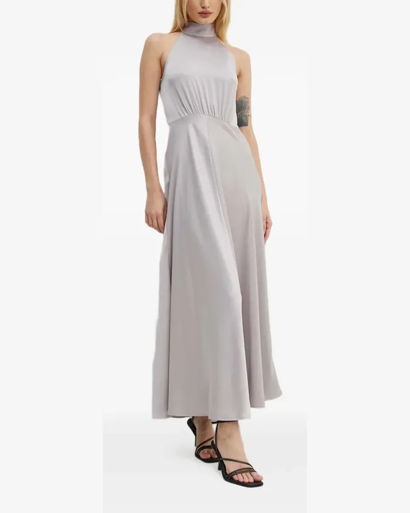 Samsøe & Samsøe Rheo bow halterneck dress - Grau Grau
