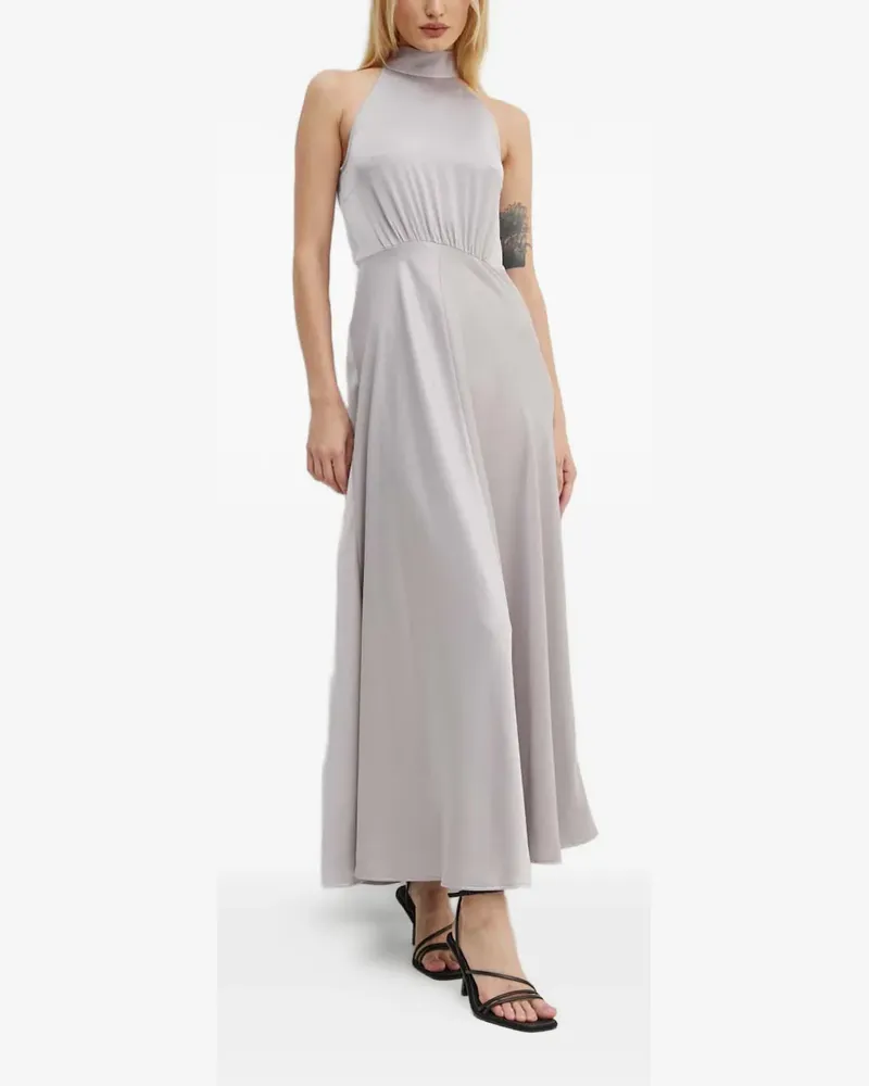 Samsøe & Samsøe Rheo bow halterneck dress - Grau Grau
