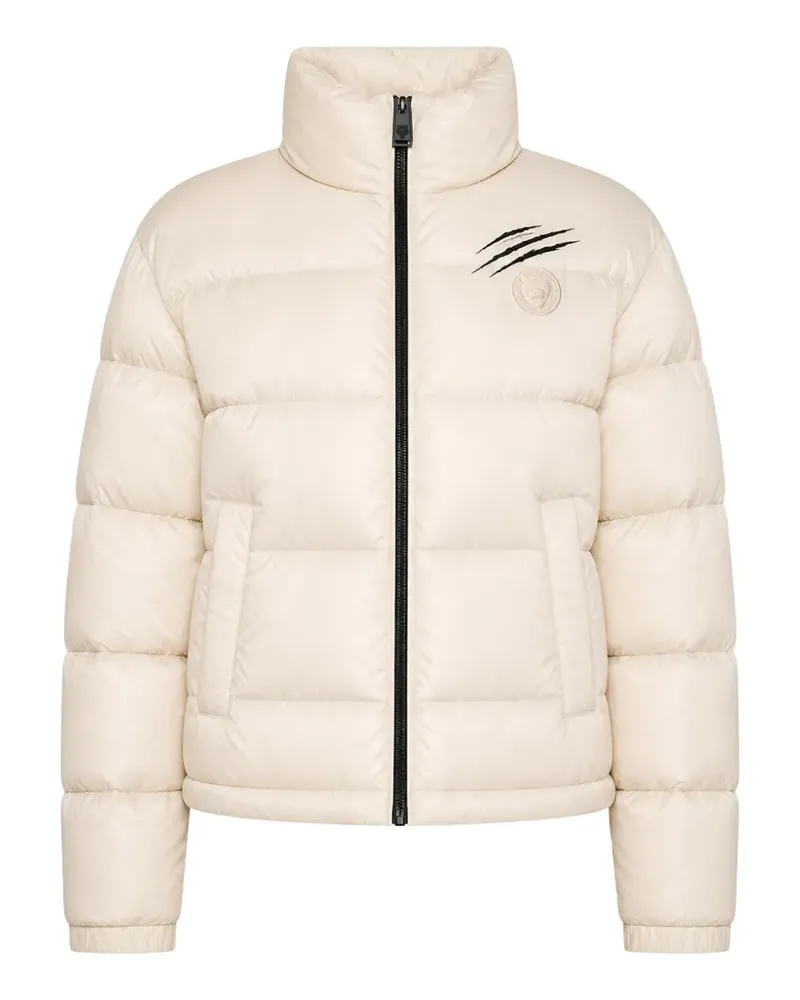 Philipp Plein Helsinki logo-patch puffer jacket - Nude Nude
