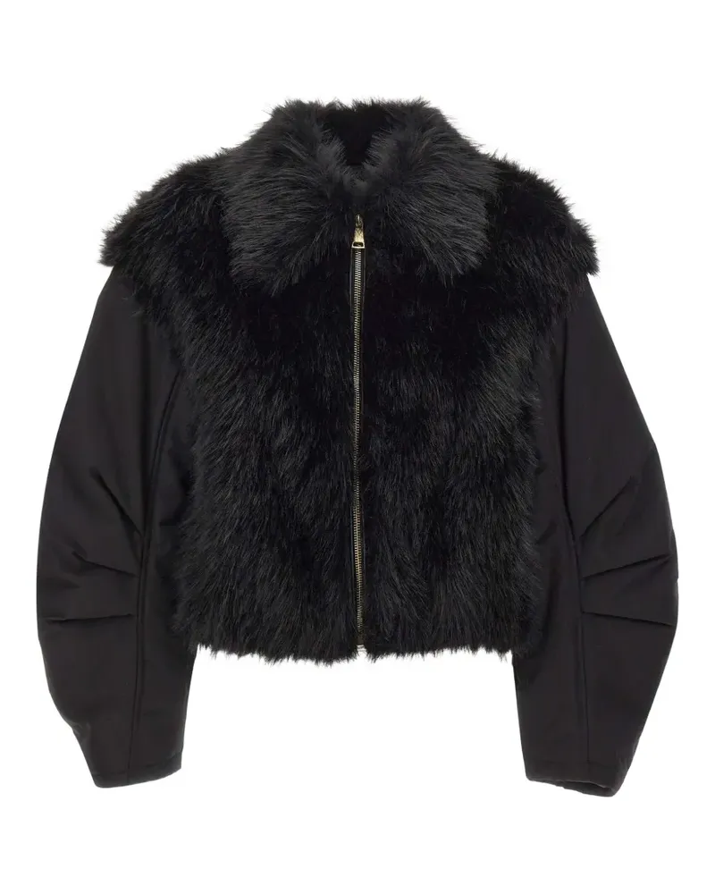 Kaos faux-fur panelled jacket - Schwarz Schwarz
