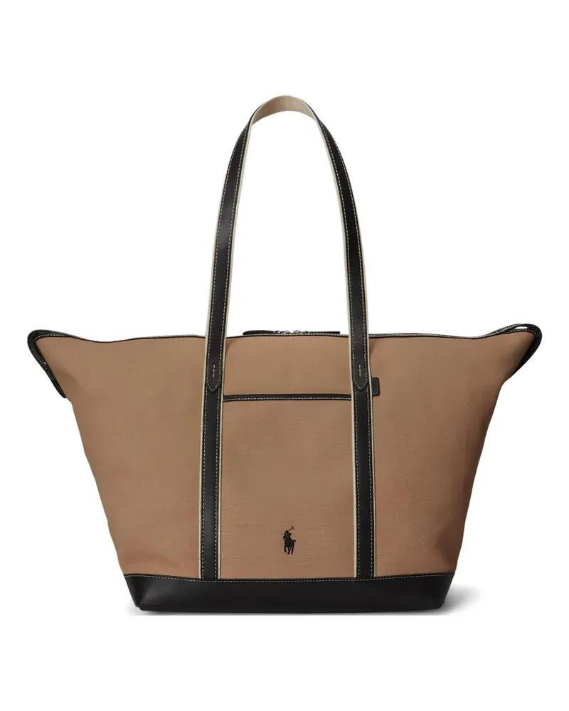 Ralph Lauren Pony Tote Bag mit Kontrastdetails - Nude Nude