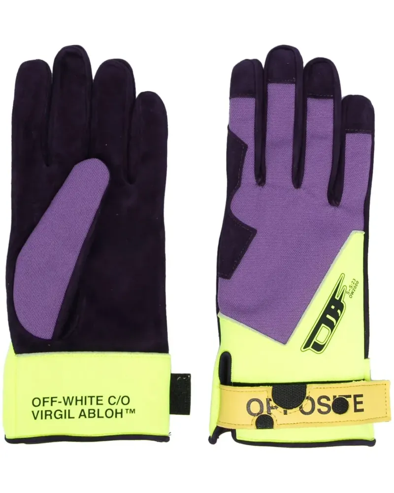 OFF-WHITE Handschuhe mit Klettverschluss - Violett Violett