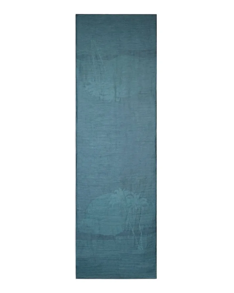 Etro Schal mit Palmenmotiv - Blau Blau