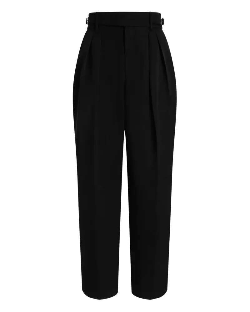 Dolce & Gabbana Plissierte Hose mit Gürtel - Schwarz Schwarz