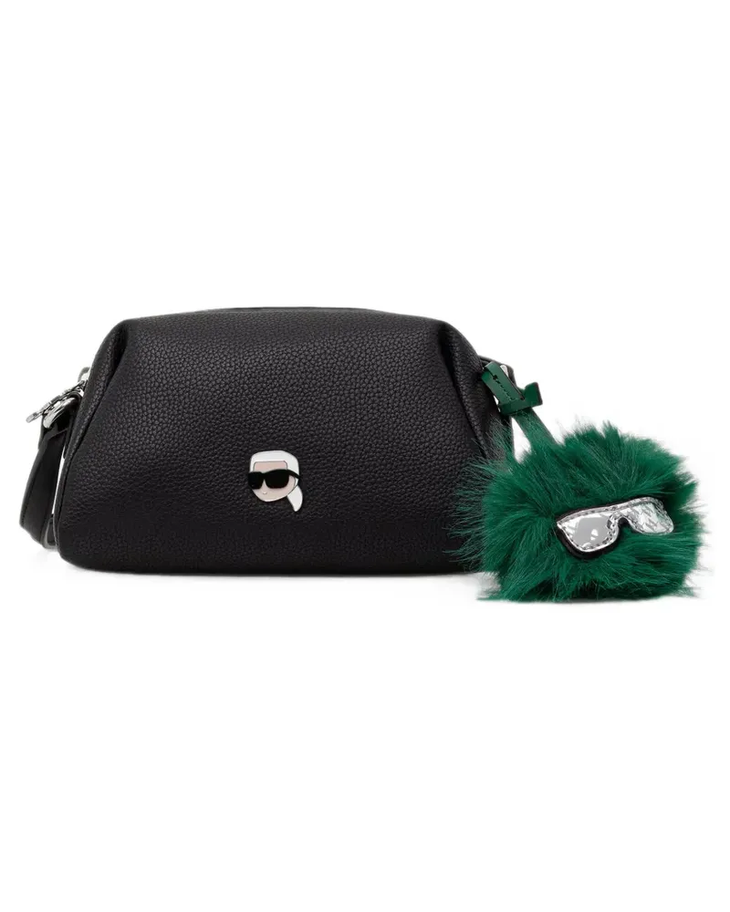 Karl Lagerfeld Schultertasche mit Logo-Schild - Schwarz Schwarz