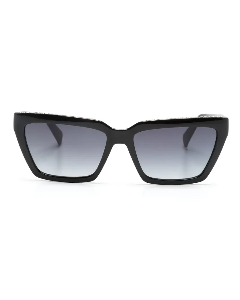 Liu Jo Eckige Sonnenbrille mit Strass - Schwarz Schwarz