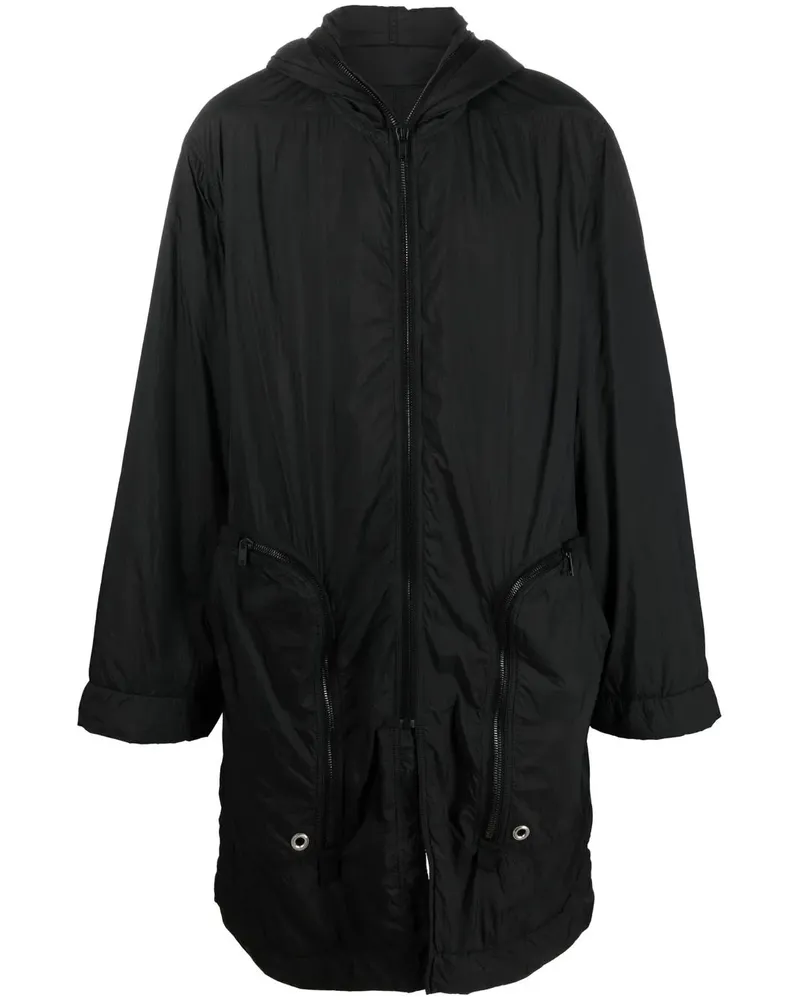 DRKSHDW by Rick Owens Gesteppter Kapuzenmantel - Schwarz Schwarz