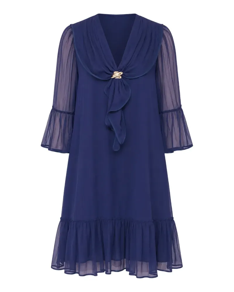 NISSA Midikleid aus Seide - Blau Blau