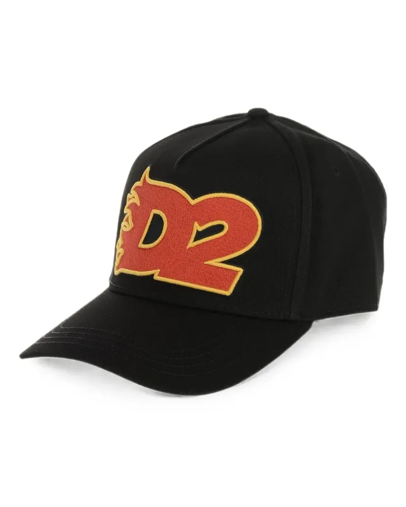 Dsquared2 logo-motif baseball cap - Schwarz Schwarz