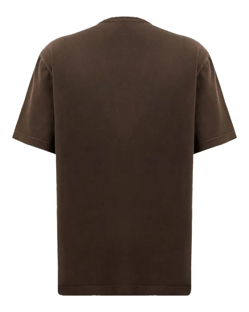 Helmut Lang T-Shirt mit Logo - Braun Braun