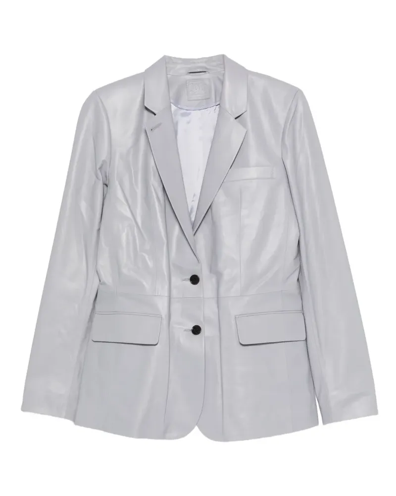 DESA flap leather blazer - Grau Grau
