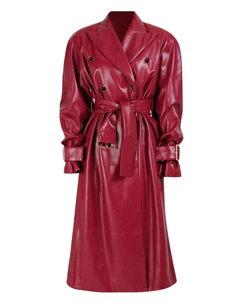 Rowen Rose double-breasted belted coat - Rot Rot